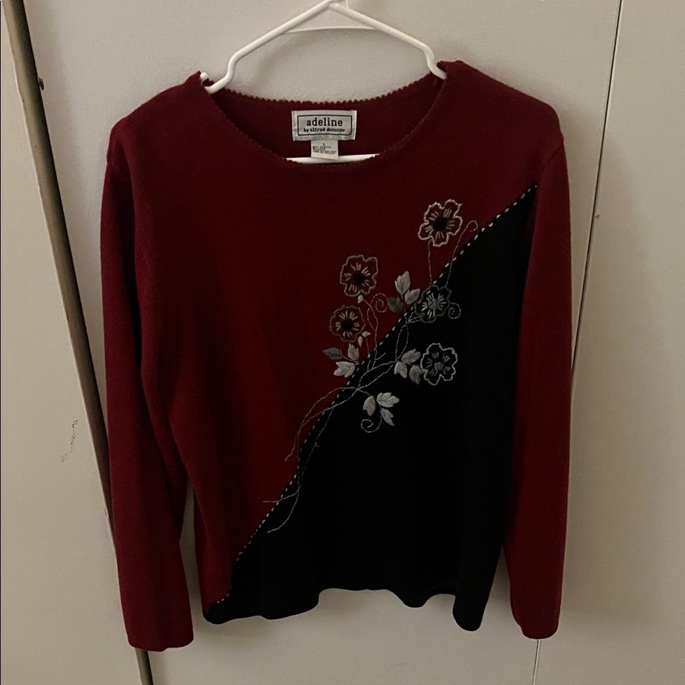 Madeline Women's Red and Black Sweater
